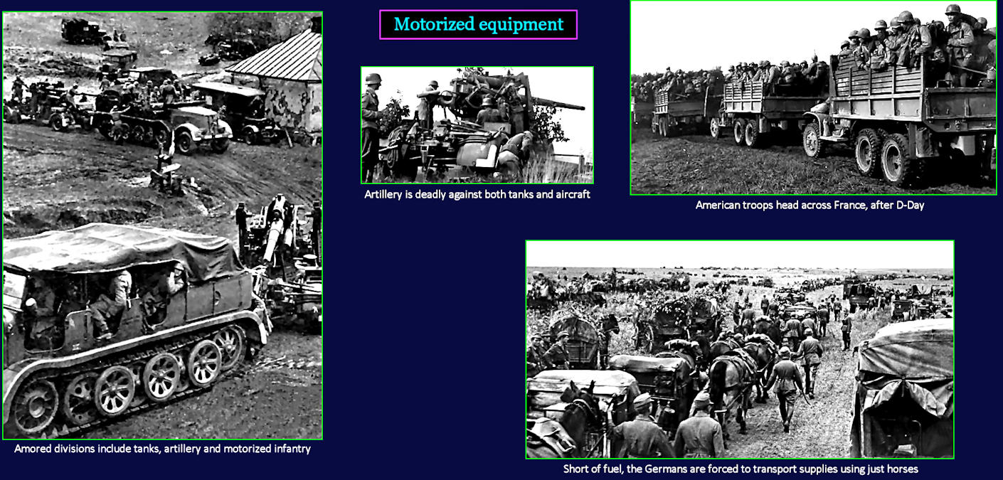 Fully-motorized war, WW2, 1940s
